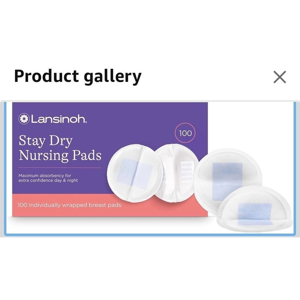 Lansinoh Stay‎ Dry Disposable Nursing Pads for Breastfeeding, 100 Count